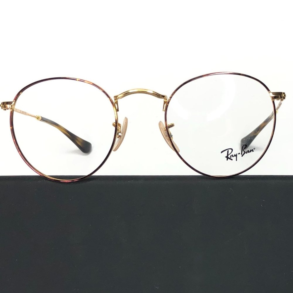 Ray Ban Eyeglasses Round Metal Tortoise Gold Frame